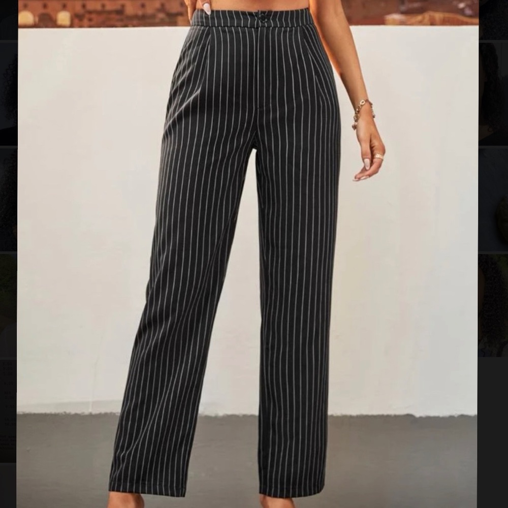 TALL Striped Straight Leg Pants